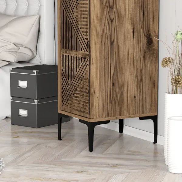 Šatníková skriňa Kumsal P - Walnut