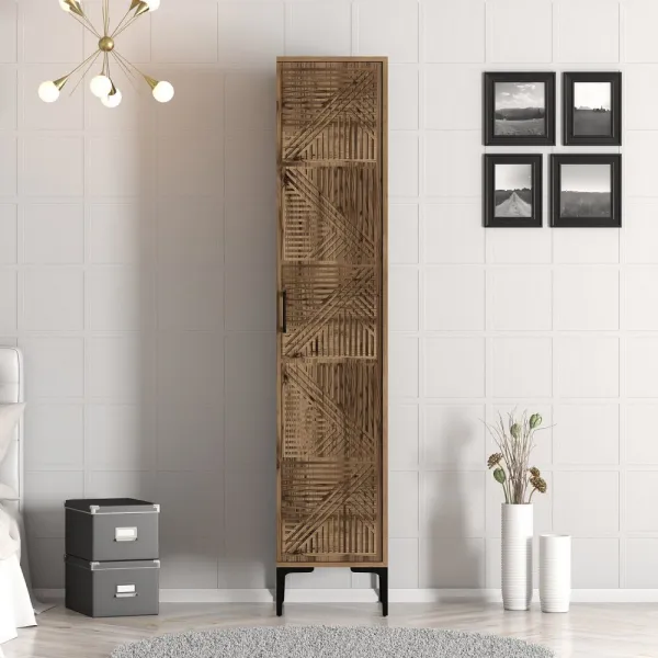 Šatníková skriňa Kumsal P - Walnut