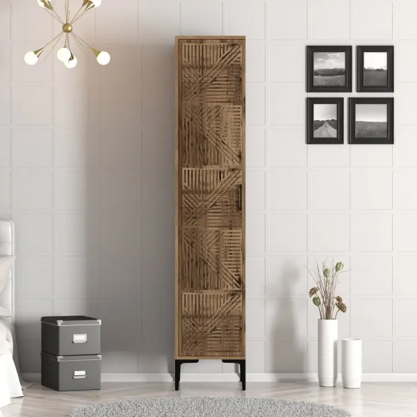 Šatníková skriňa Kumsal P - Walnut