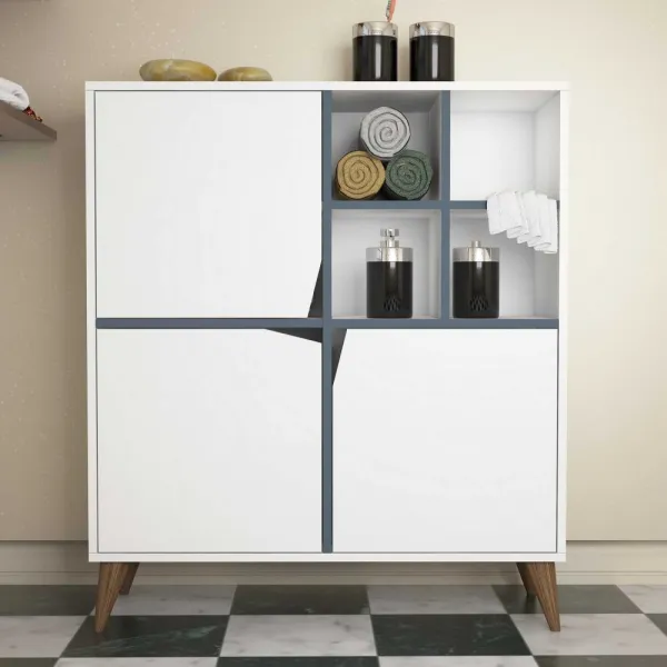 Viacúčelová skrinka Pulse - White, Blue