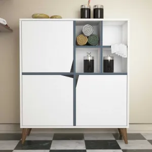 Viacúčelová skrinka Pulse - White, Blue