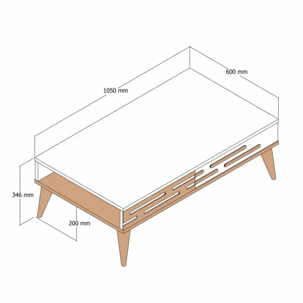 Konferenčný stolík Valensiya - Walnut