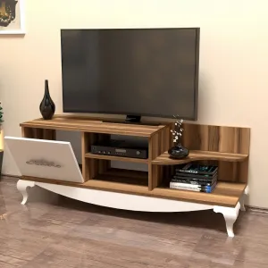 TV stolík Sultan - Walnut, White