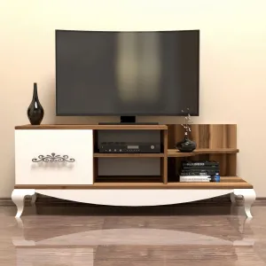 TV stolík Sultan - Walnut, White