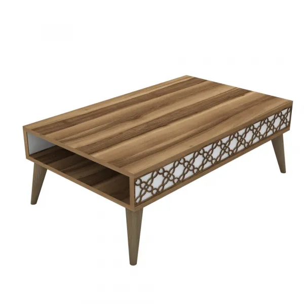 Konferenčný stolík City - Walnut, White