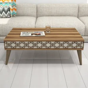 Konferenčný stolík City - Walnut, Cream
