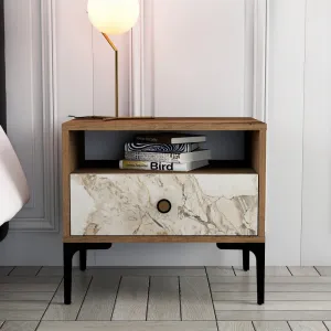 Nočný stolík Lizbon 531 - Walnut, White