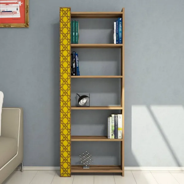 Knižnica City - Walnut, Yellow