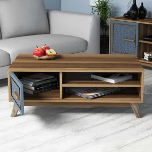 Konferenčný stolík Ayla - Walnut, Blue