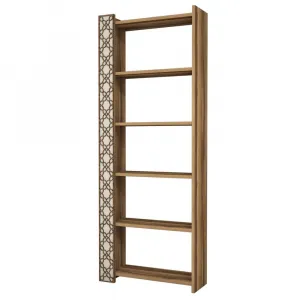 Knižnica City - Walnut, Cream