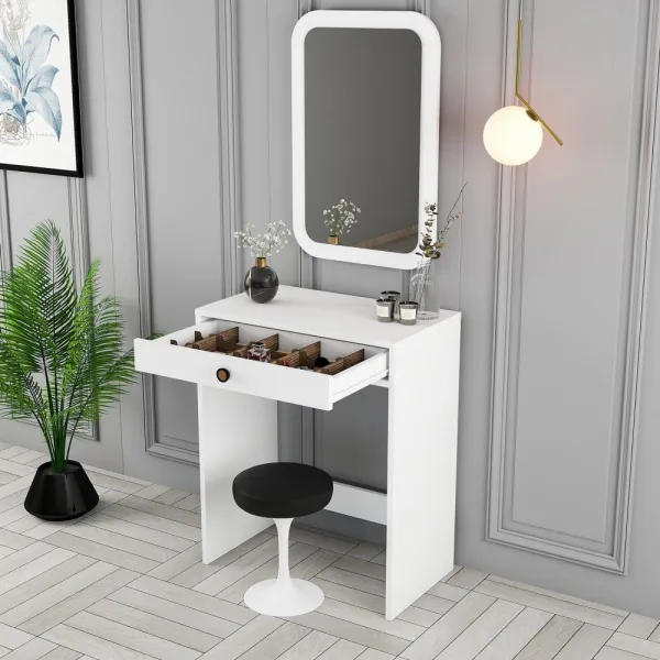 Toaletný stolík Lizbon Mirror - White
