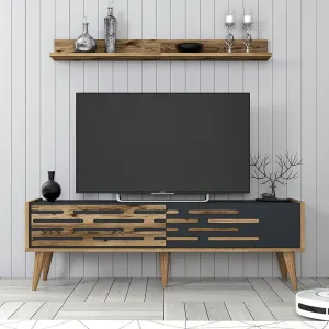 TV skrinka / Obývacia stena Valensiya 140 - Walnut, Anthracite