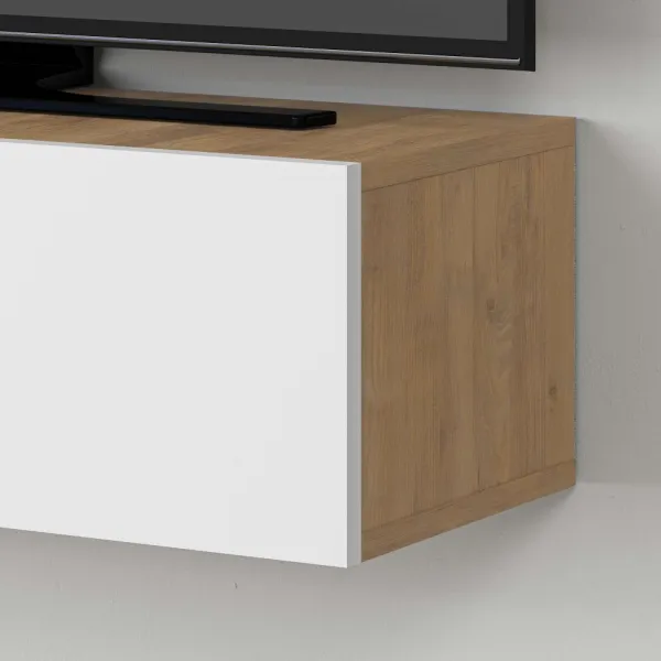 TV stolík Francy 135 - Sapphire Oak, White