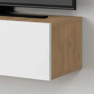 TV stolík Francy 135 - Sapphire Oak, White