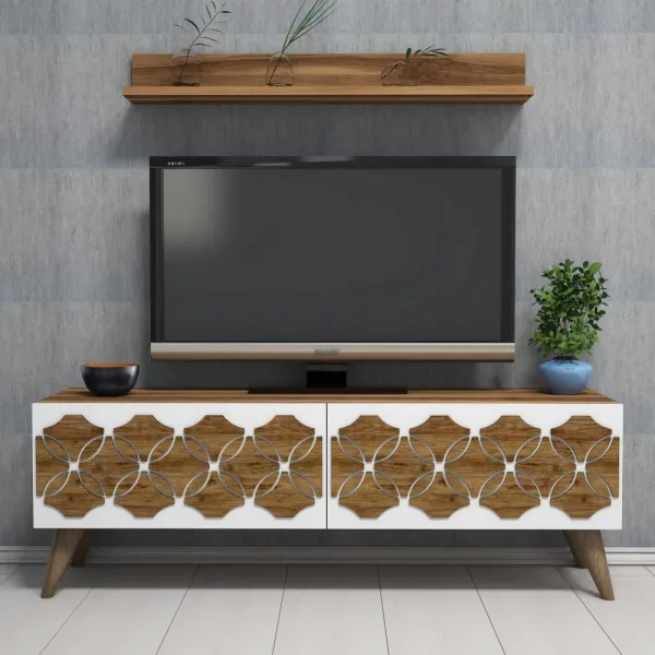 TV skrinka / Obývacia stena Nisan - Walnut