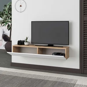 TV stolík Francy 135 - Sapphire Oak, White
