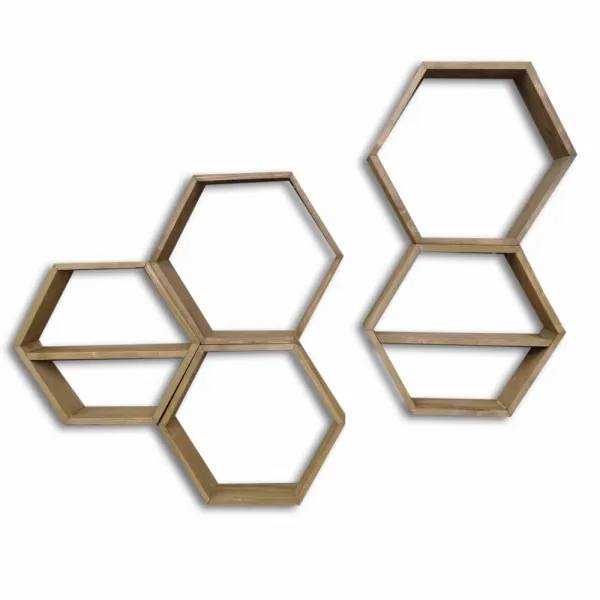 Nástenná polica Hex003