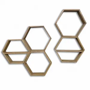 Nástenná polica Hex003