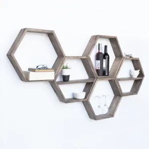 Nástenná polica Hex003