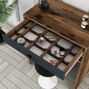 Toaletný stolík Lizbon - Walnut, Anthracite