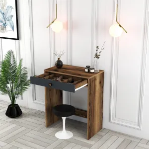 Toaletný stolík Lizbon - Walnut, Anthracite