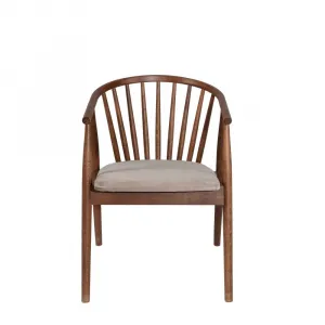 Kalune Design Jídelní židle Alberto z masivu ořech/béžová