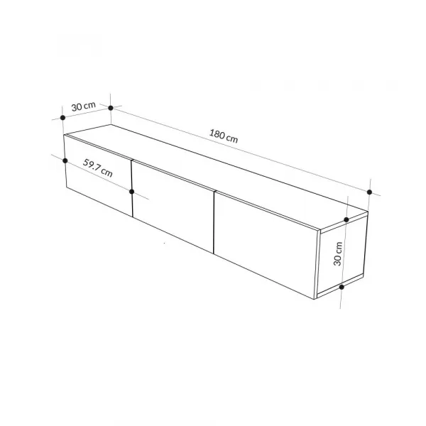 TV stolík Francy 180 - Sapphire Oak, Anthracite