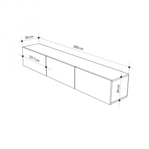 TV stolík Francy 180 - Sapphire Oak, Anthracite