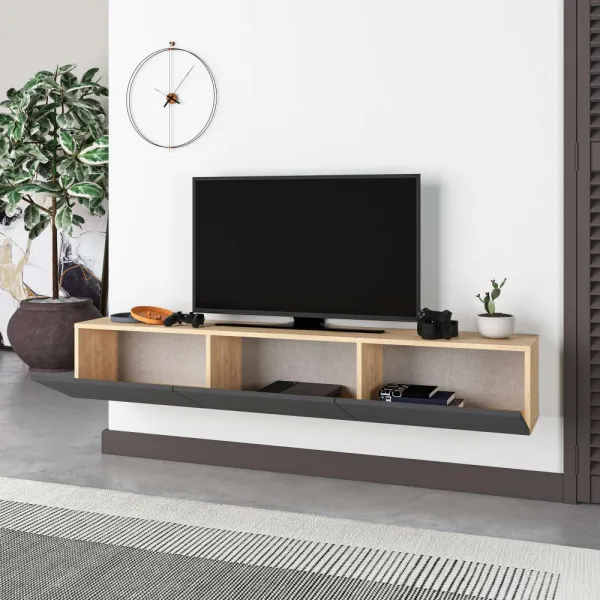 TV stolík Francy 180 - Sapphire Oak, Anthracite