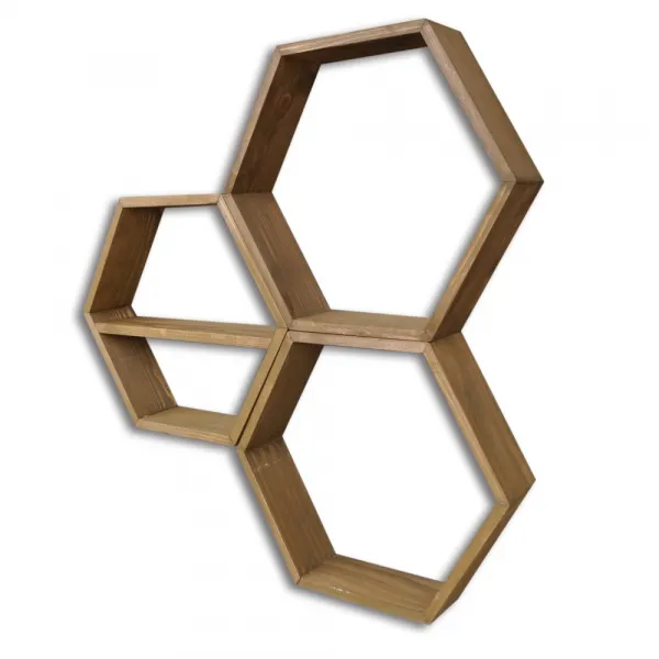 Nástenná polica Hex004