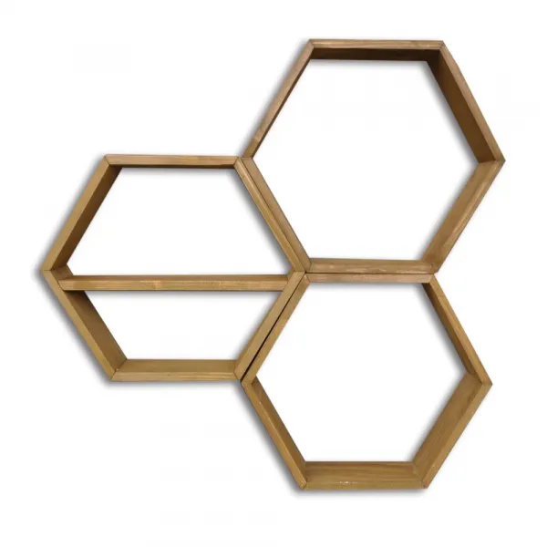 Nástenná polica Hex004