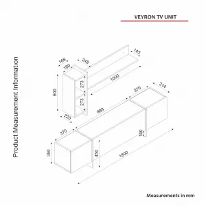 TV skrinka / Obývacia stena Veyron - Travertine