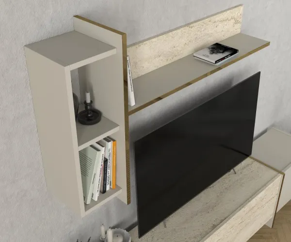 TV skrinka / Obývacia stena Veyron - Travertine