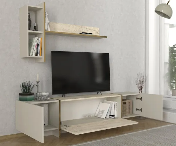 TV skrinka / Obývacia stena Veyron - Travertine