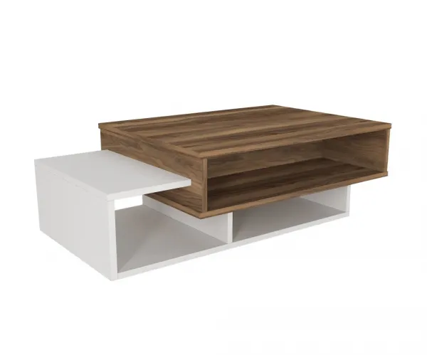Konferenčný stolík Tab - White, Walnut