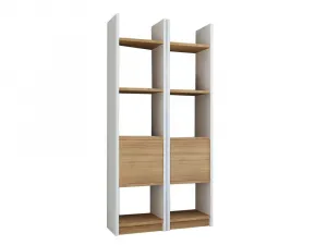 Knižnica Esbi 102 - White, Teak