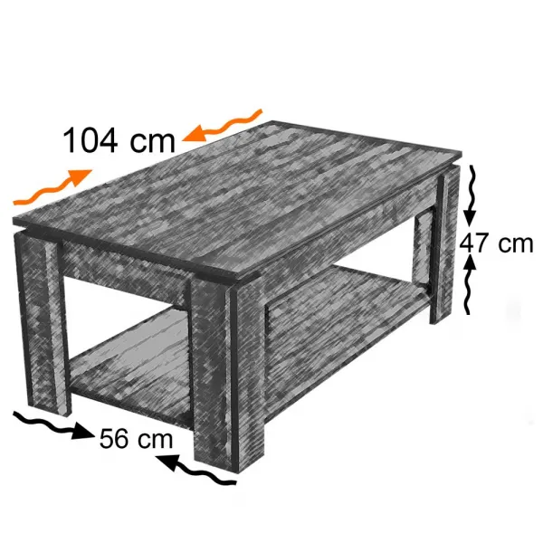 Konferenčný stolík Shelf - Walnut