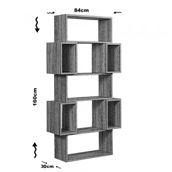 Knižnica Box - Walnut