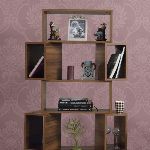 Knižnica Box - Walnut