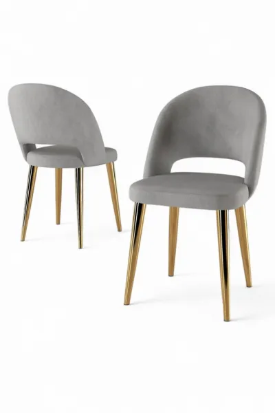 Súprava stoličiek (6 kusov) Pane - Grey, Gold