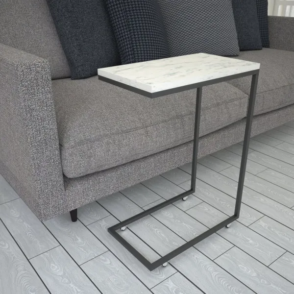 Príručný stolík / Odkladací stolík Callen - White Marble