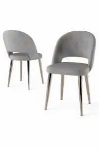 Súprava stoličiek (6 kusov) Pane - Grey, Chrome