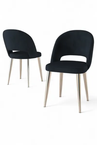 Súprava stoličiek (6 kusov) Pane - Anthracite, Chrome