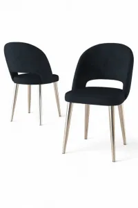 Súprava stoličiek (6 kusov) Pane - Anthracite, Chrome