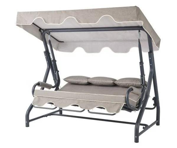 Garden Triple Swing Chair Salvia - Anthracite, Grey