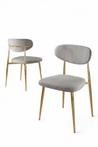 Súprava stoličiek (4 kusy) Vina - Grey, Gold