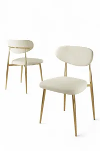 Súprava stoličiek (4 kusy) Vina - Cream, Gold