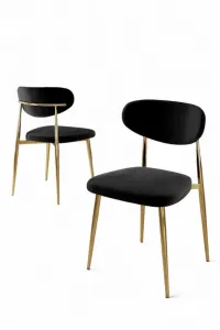 Súprava stoličiek (4 kusy) Vina - Black, Gold
