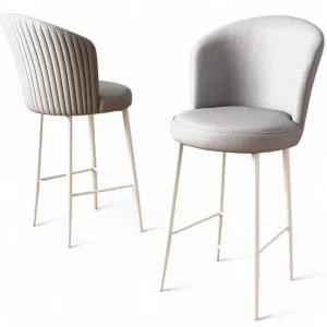 Bar Stool Set (2 Pieces) Uras - Grey, White