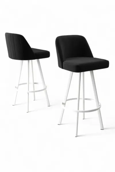 Bar Stool Set (4 Pieces) Atex - Black, White